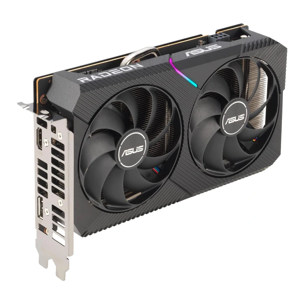 Asus Graphic Card Dual RX 6500 XT 4GB DDR6 V2 OC Dual Fan view 4